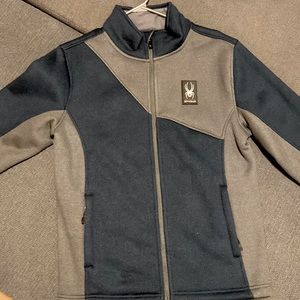 Spyder Mid layer - Dark Gray and Navy Full Zip